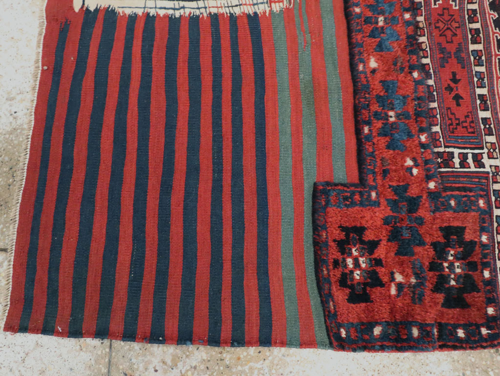 Mid-20th Century Persian Flatweave Kilim, No.29473 - Staging
