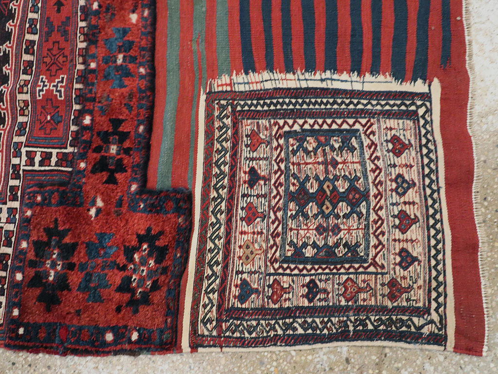 Mid-20th Century Persian Flatweave Kilim, No.29473 - Staging