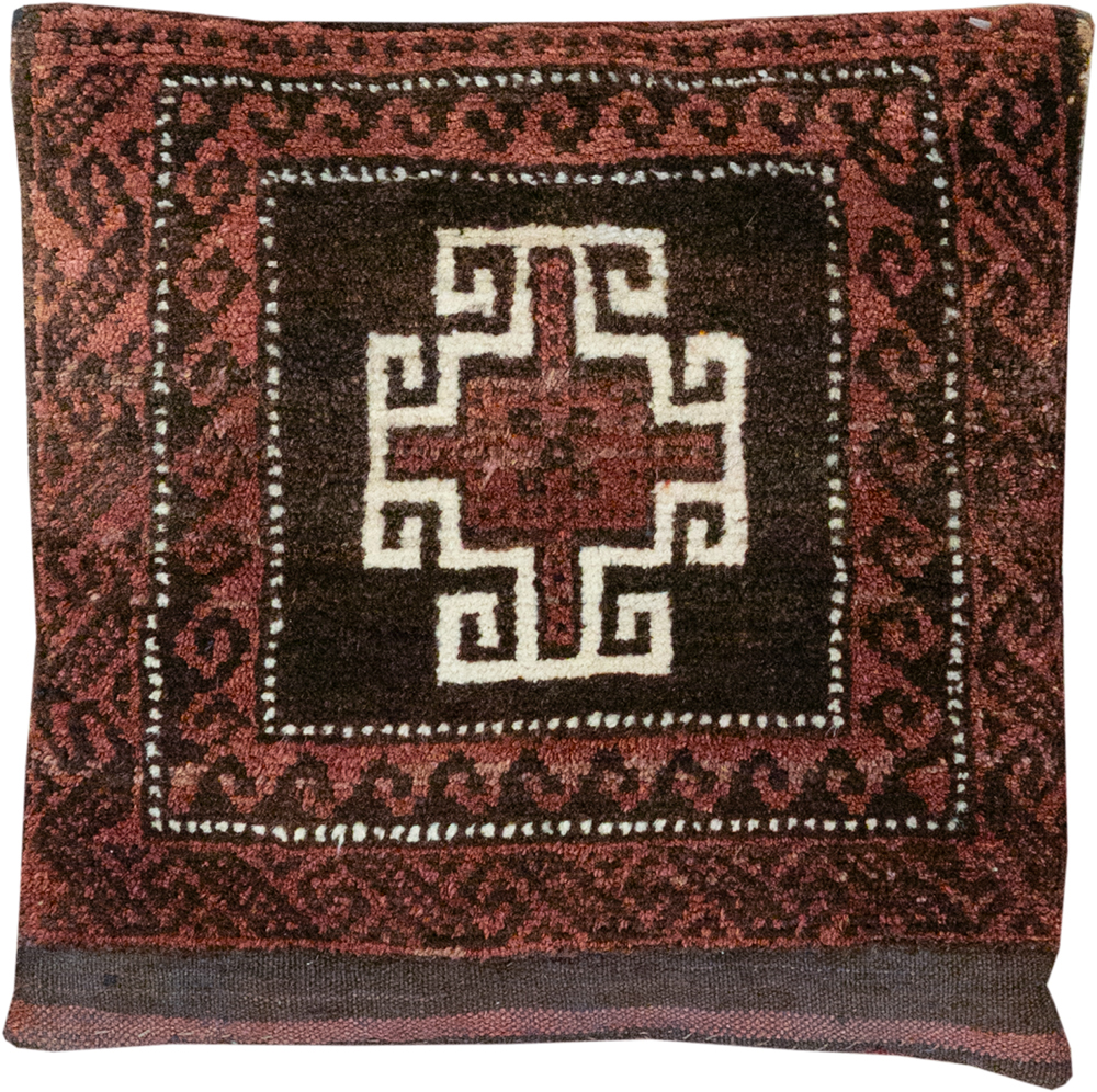Vintage Persian Baluch Pillow, No.29474 - Staging