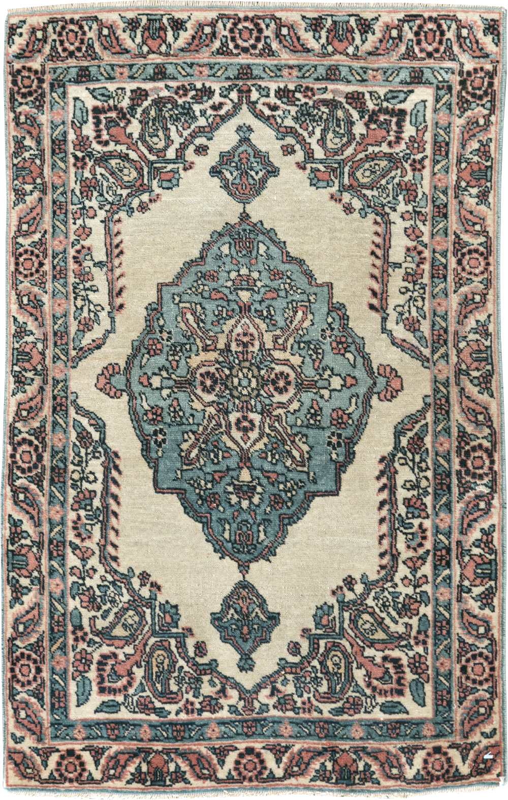 Antique Persian Tabriz Hagi Jalili Throw Rug, No.29482 - Staging