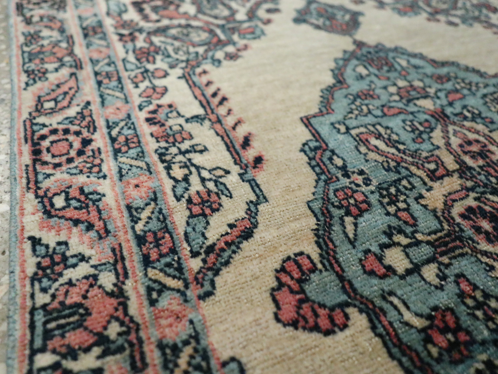 Antique Persian Tabriz Hagi Jalili Throw Rug, No.29482 - Staging