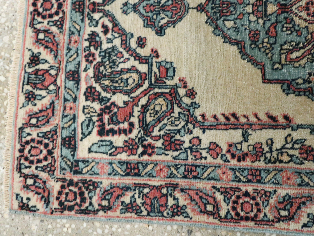 Antique Persian Tabriz Hagi Jalili Throw Rug, No.29482 - Staging
