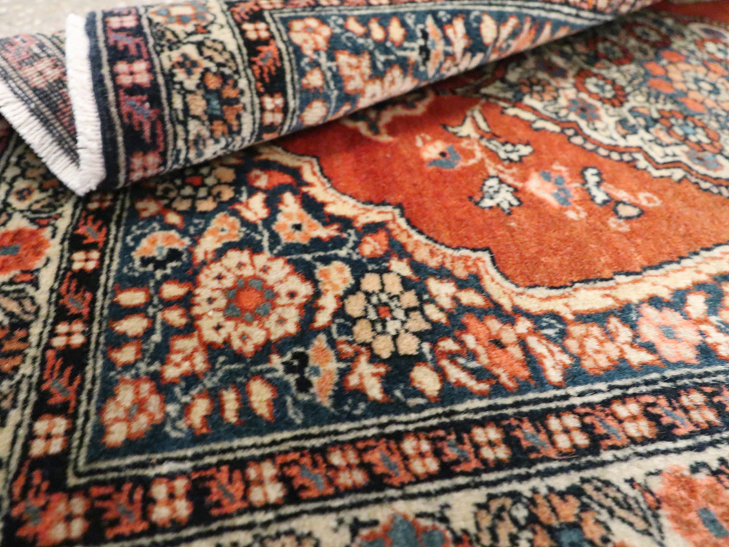 Antique Persian Tabriz Haji Jalili Throw Rug, No.29492 - Staging