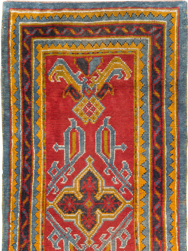 Antique Turkish Oushak Runner, No.29494 - Staging