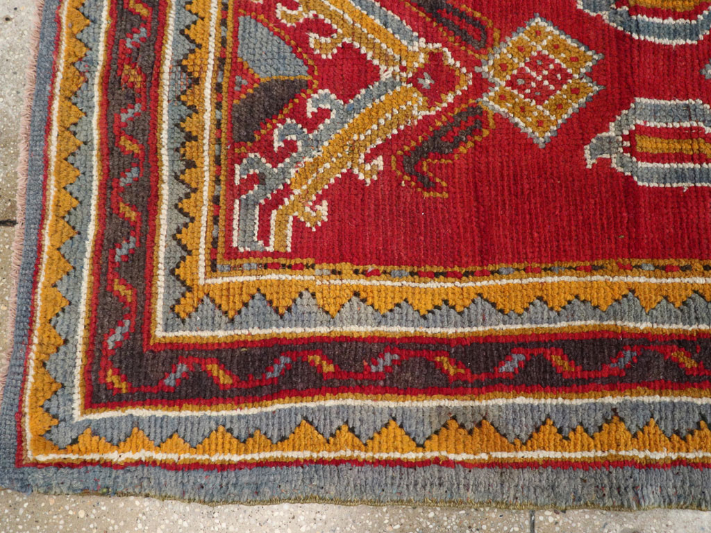 Antique Turkish Oushak Runner, No.29494 - Staging