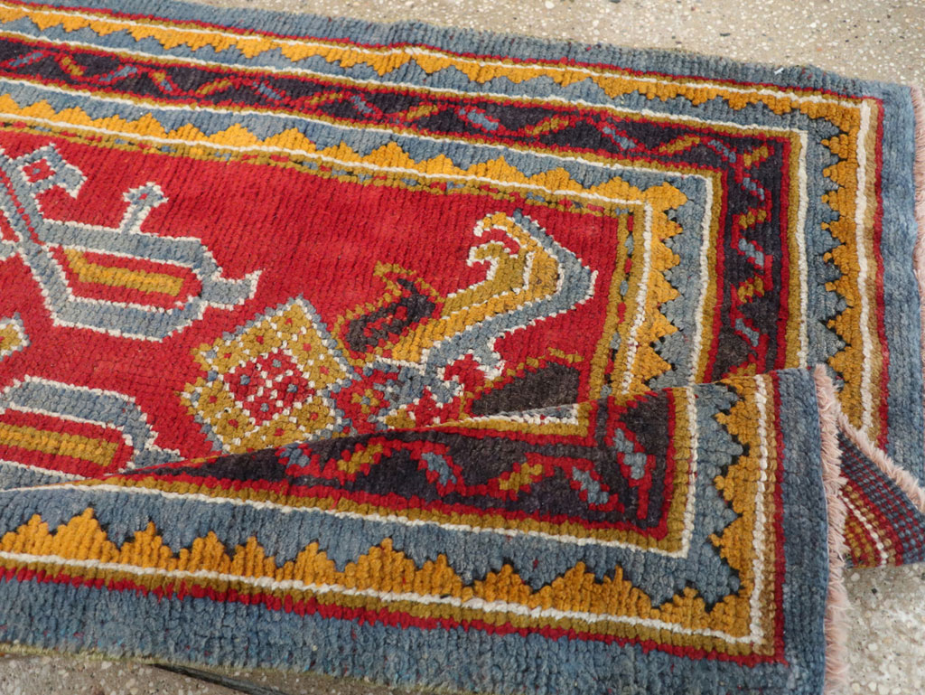 Antique Turkish Oushak Runner, No.29494 - Staging