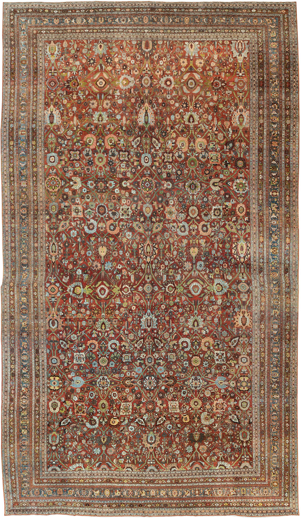 Antique Persian Bidjar Oversize Carpet, No.29500 - Staging