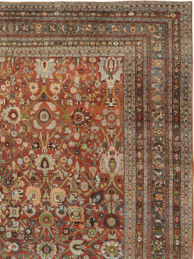 Antique Persian Bidjar Oversize Carpet, No.29500 - Staging