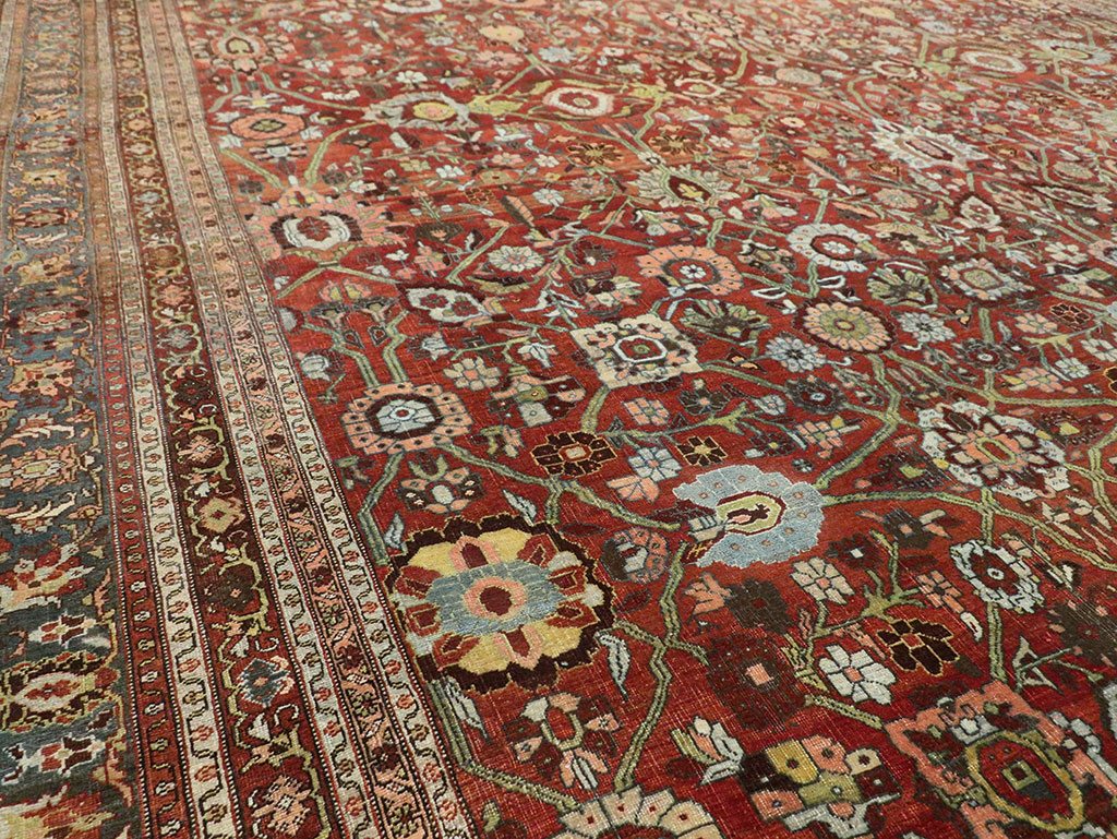 Antique Persian Bidjar Oversize Carpet, No.29500 - Staging