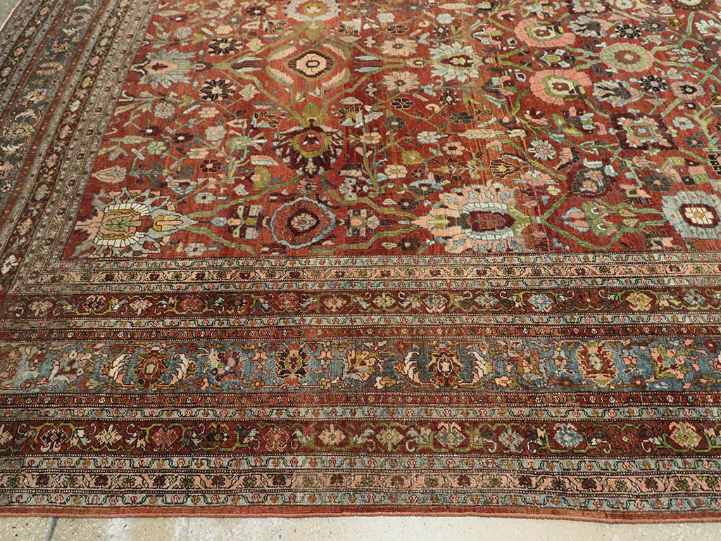 Antique Persian Bidjar Oversize Carpet, No.29500 - Staging