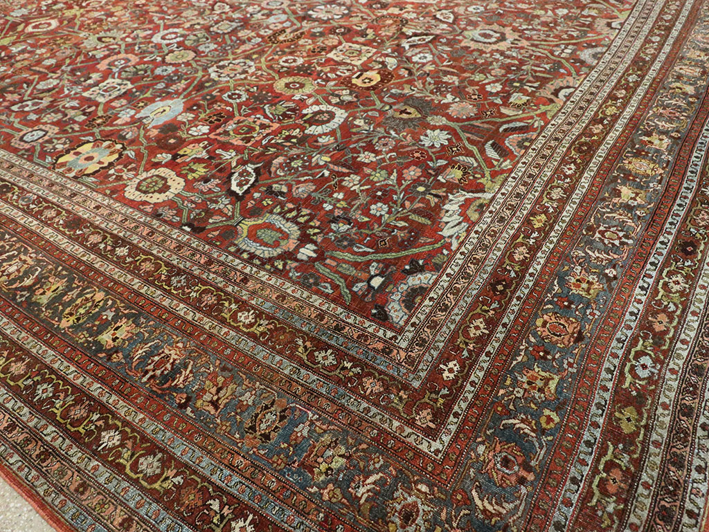 Antique Persian Bidjar Oversize Carpet, No.29500 - Staging