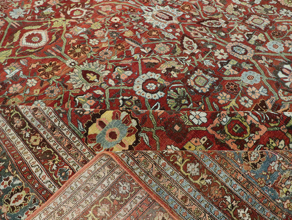 Antique Persian Bidjar Oversize Carpet, No.29500 - Staging