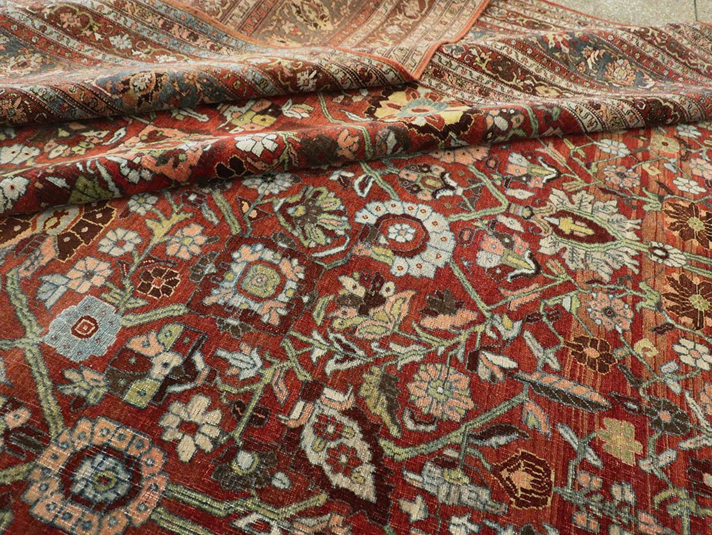 Antique Persian Bidjar Oversize Carpet, No.29500 - Staging