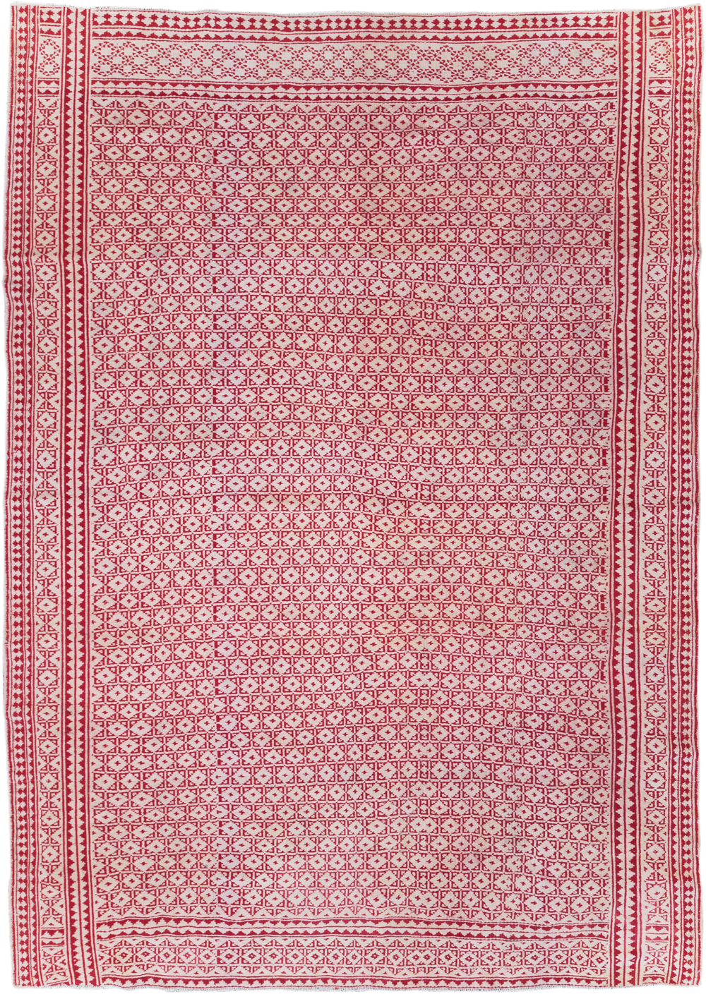 Vintage Persian Flatweave Kilim Room Size Carpet, No.29502 - Staging