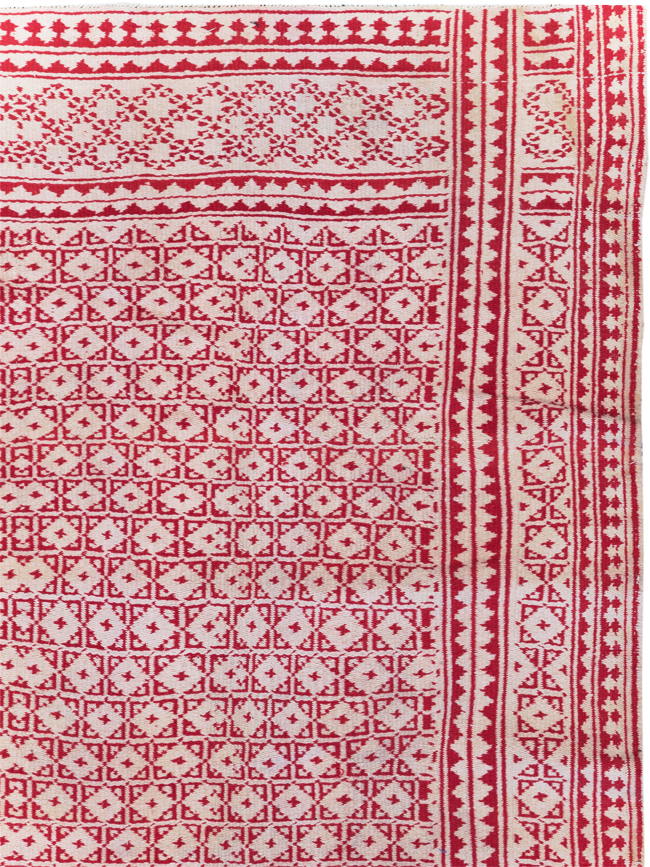 Vintage Persian Flatweave Kilim Room Size Carpet, No.29502 - Staging