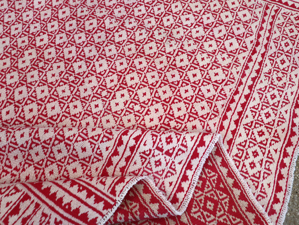 Vintage Persian Flatweave Kilim Room Size Carpet, No.29502 - Staging