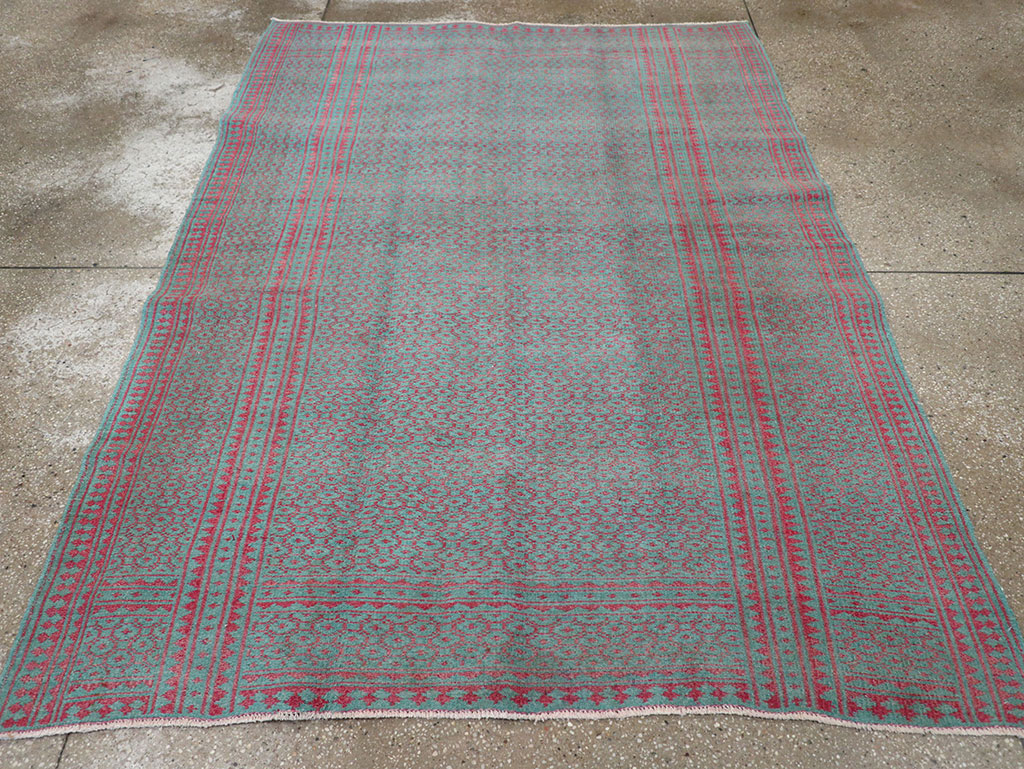 Vintage Persian Flatweave Kilim Accent Rug, No.29504 - Staging