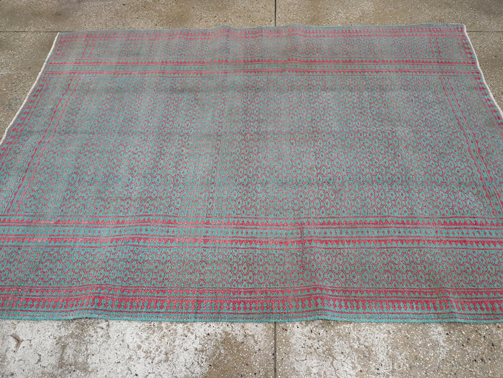 Vintage Persian Flatweave Kilim Accent Rug, No.29504 - Staging