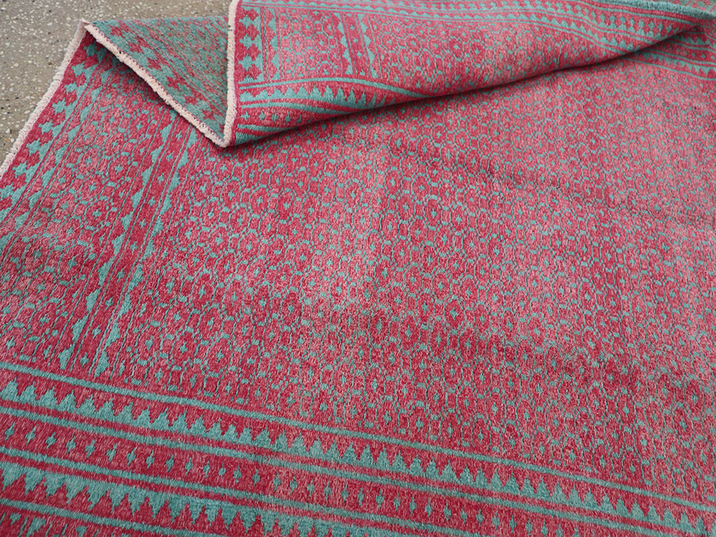 Vintage Persian Flatweave Kilim Accent Rug, No.29504 - Staging