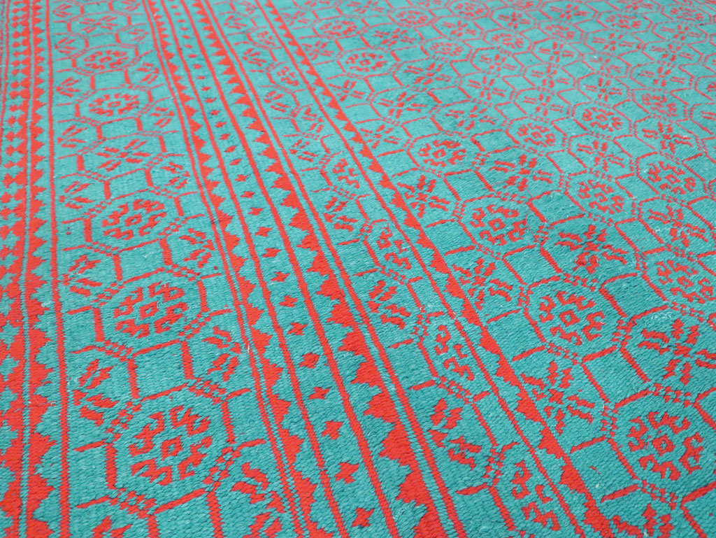 Vintage Persian Flatweave Kilim Room Size Carpet, No.29507 - Staging