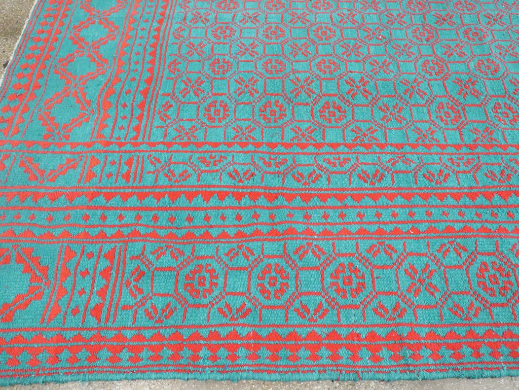 Vintage Persian Flatweave Kilim Room Size Carpet, No.29507 - Staging