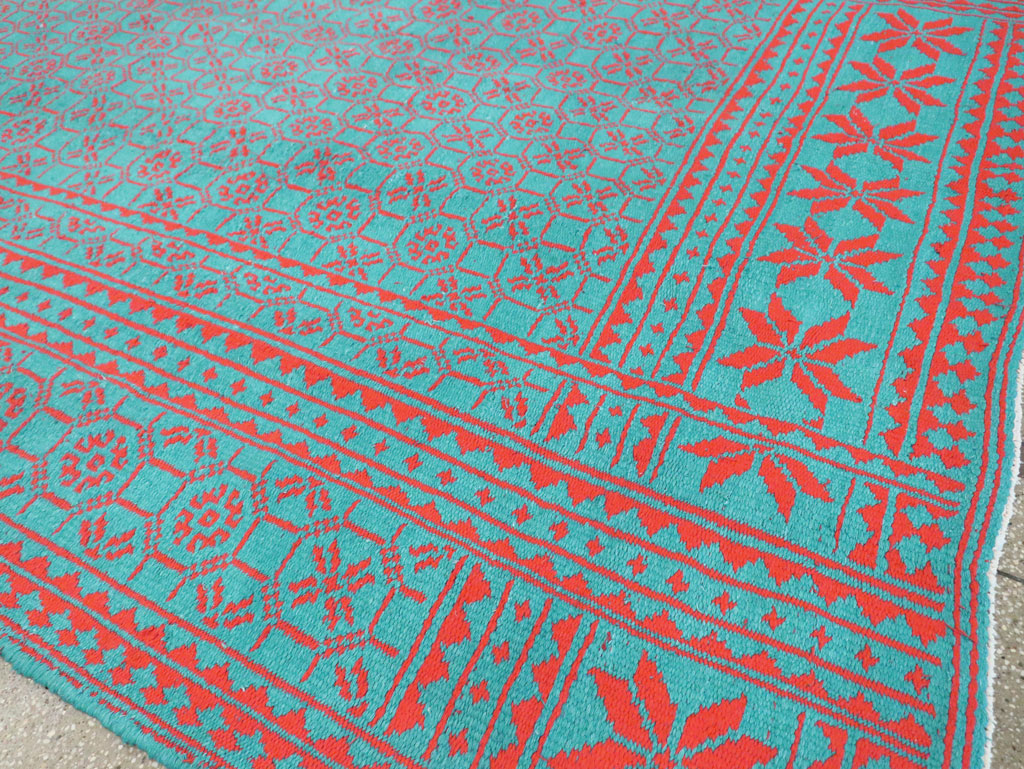 Vintage Persian Flatweave Kilim Room Size Carpet, No.29507 - Staging