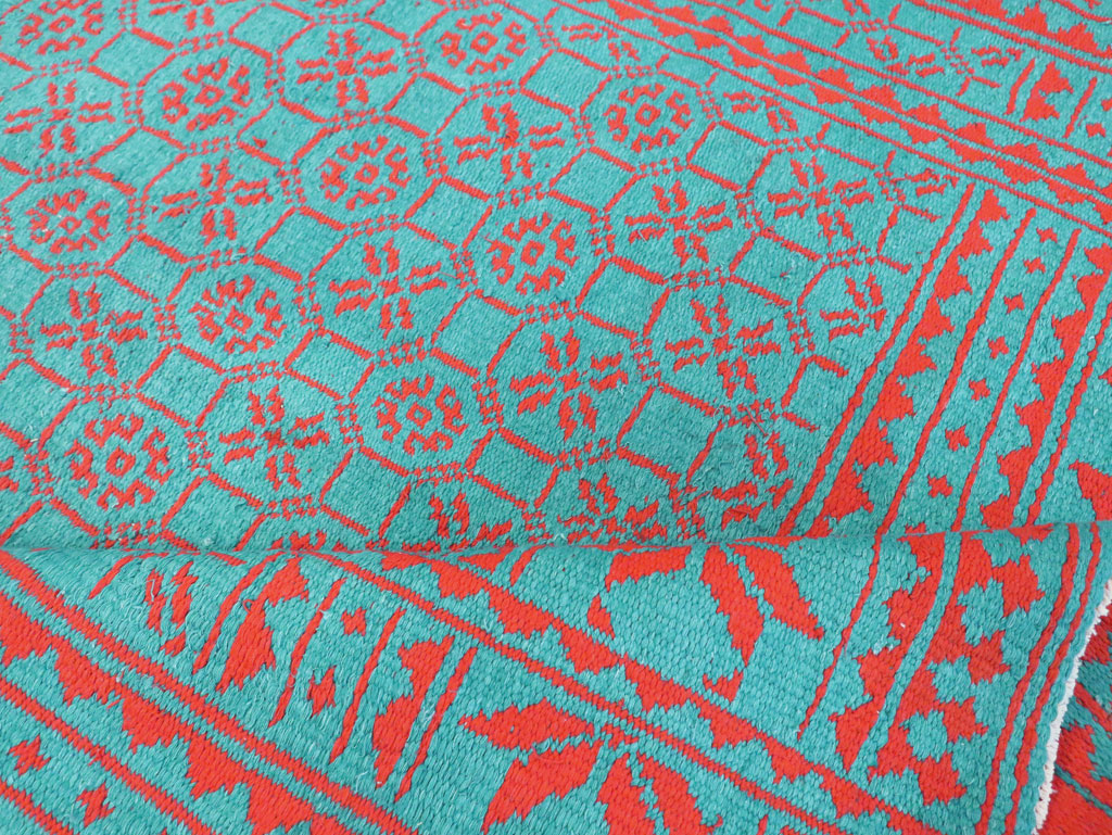 Vintage Persian Flatweave Kilim Room Size Carpet, No.29507 - Staging