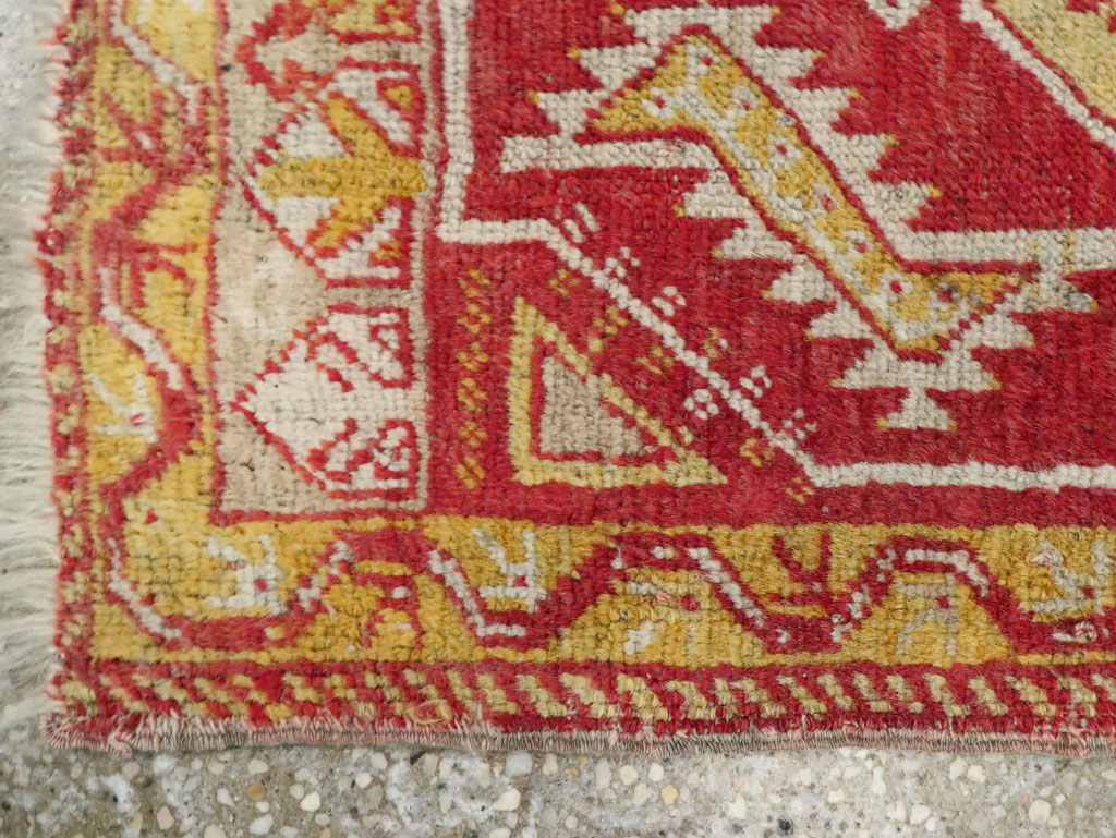 Vintage Turkish Anatolian Throw Rug, No.29512 - Staging