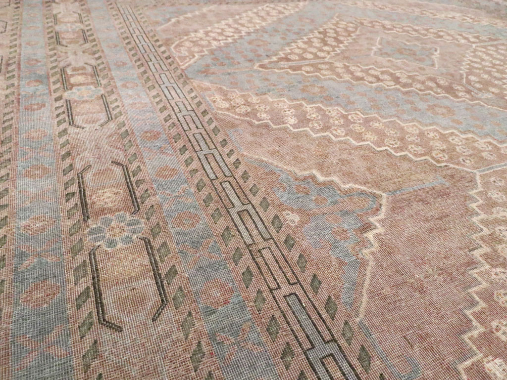 Antique East Turkestan Khotan Room Size Carpet, No.29518 - Staging