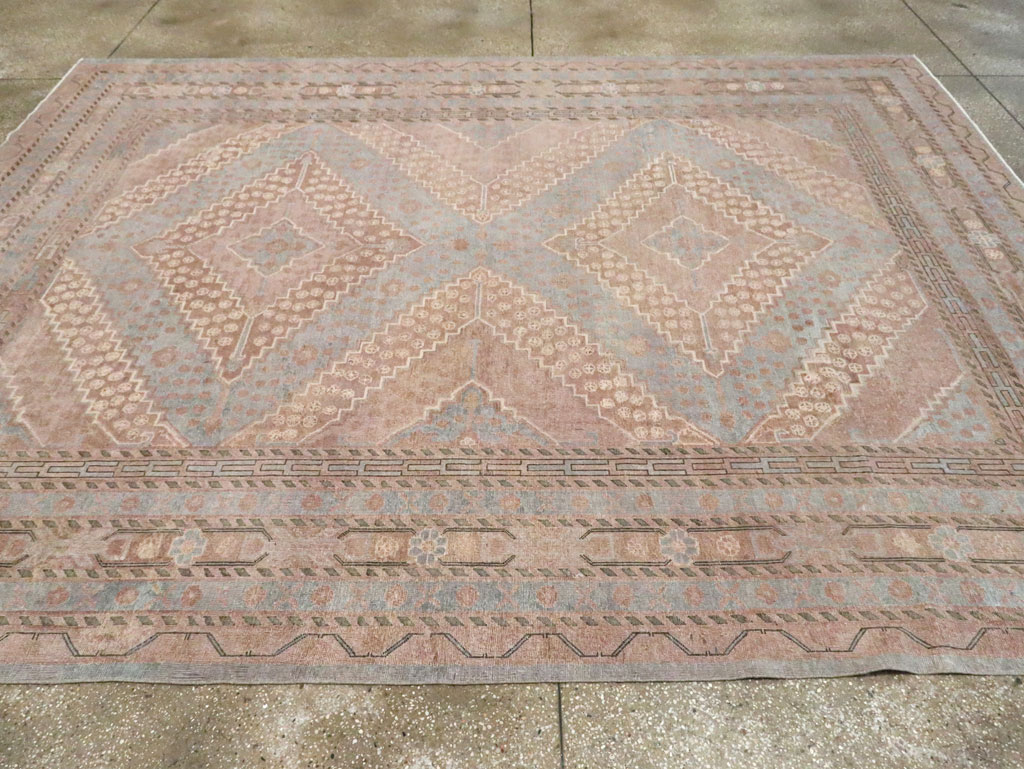 Antique East Turkestan Khotan Room Size Carpet, No.29518 - Staging