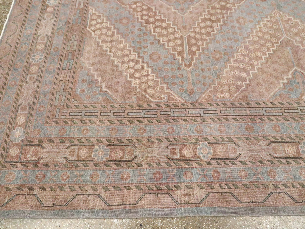 Antique East Turkestan Khotan Room Size Carpet, No.29518 - Staging