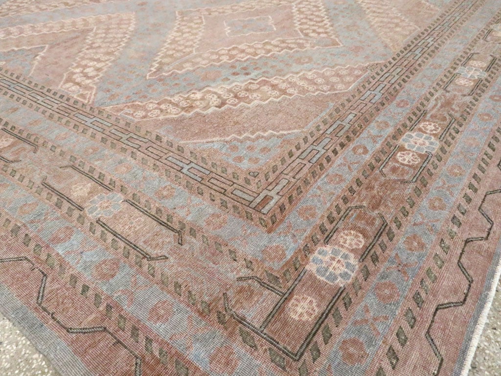 Antique East Turkestan Khotan Room Size Carpet, No.29518 - Staging