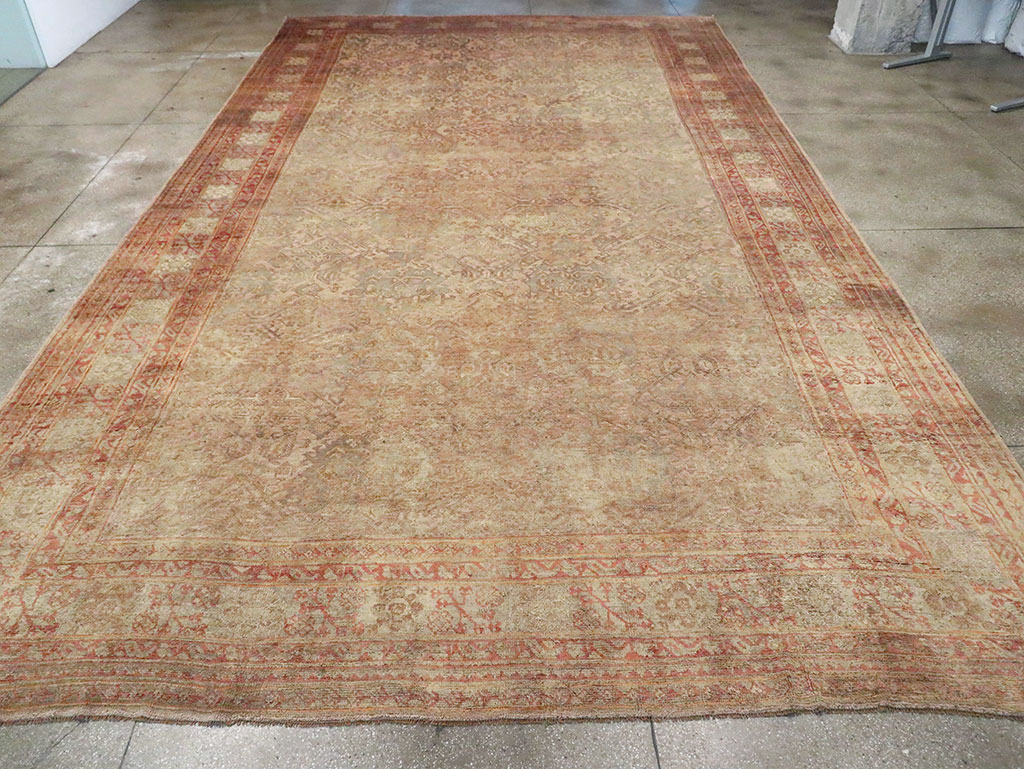 Antique Oversize Oushak Carpet, No.29520 - Staging
