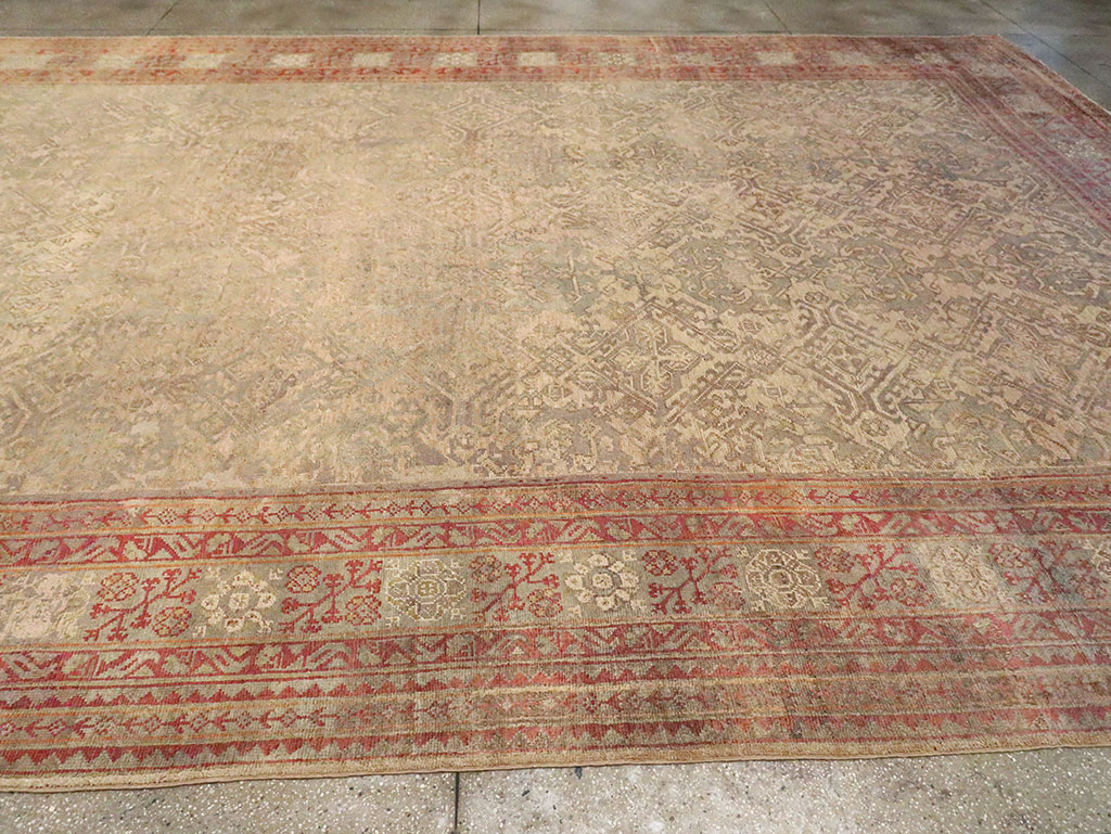 Antique Oversize Oushak Carpet, No.29520 - Staging
