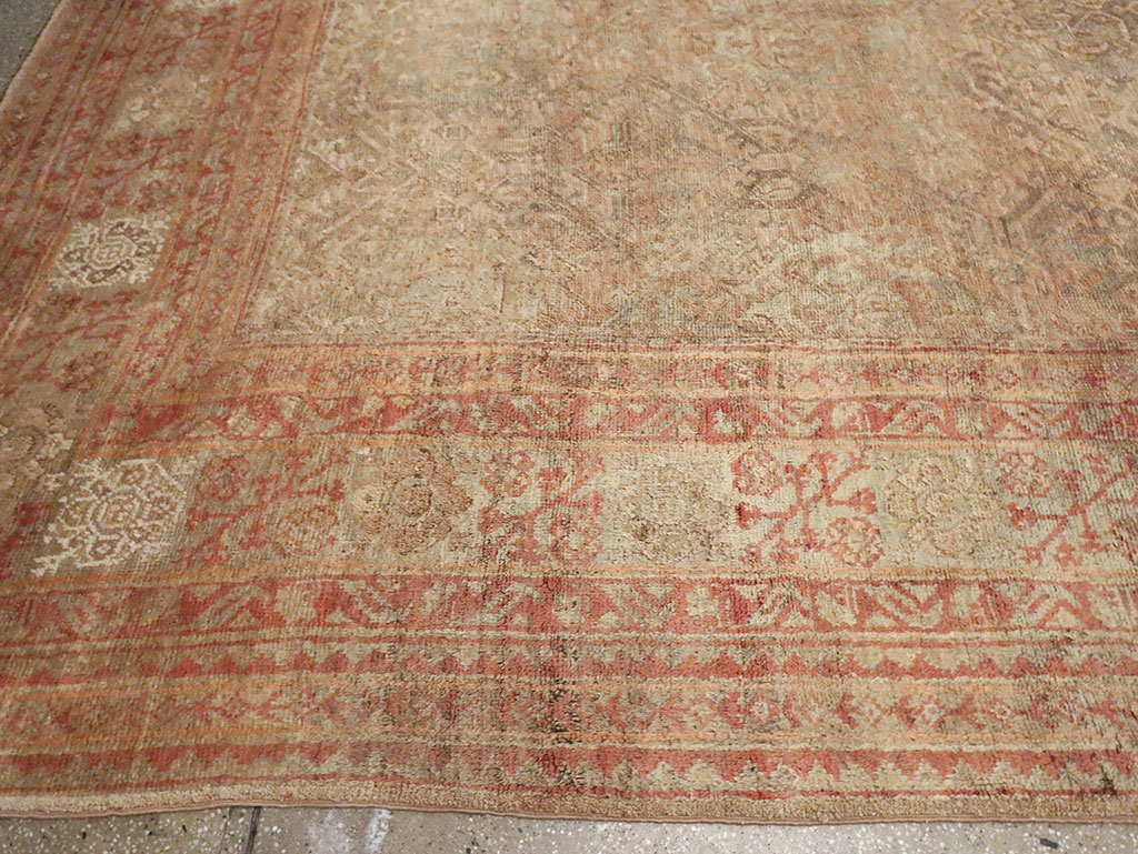 Antique Oversize Oushak Carpet, No.29520 - Staging