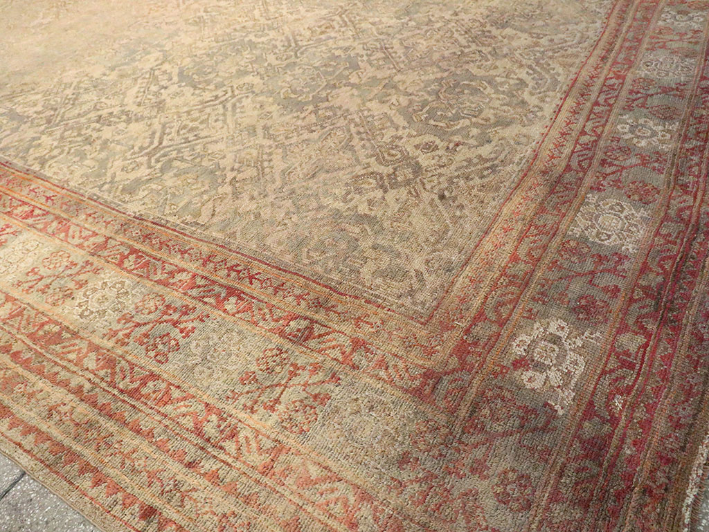 Antique Oversize Oushak Carpet, No.29520 - Staging