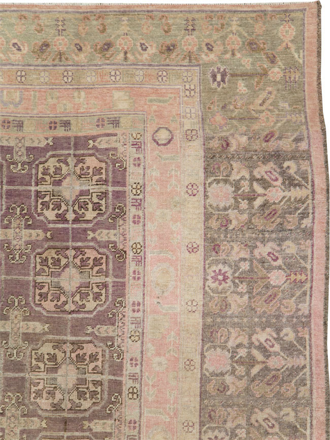 Antique Khotan Square Carpet, No.29521 - Staging