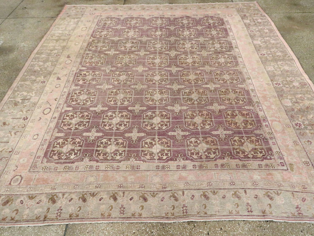 Antique Khotan Square Carpet, No.29521 - Staging