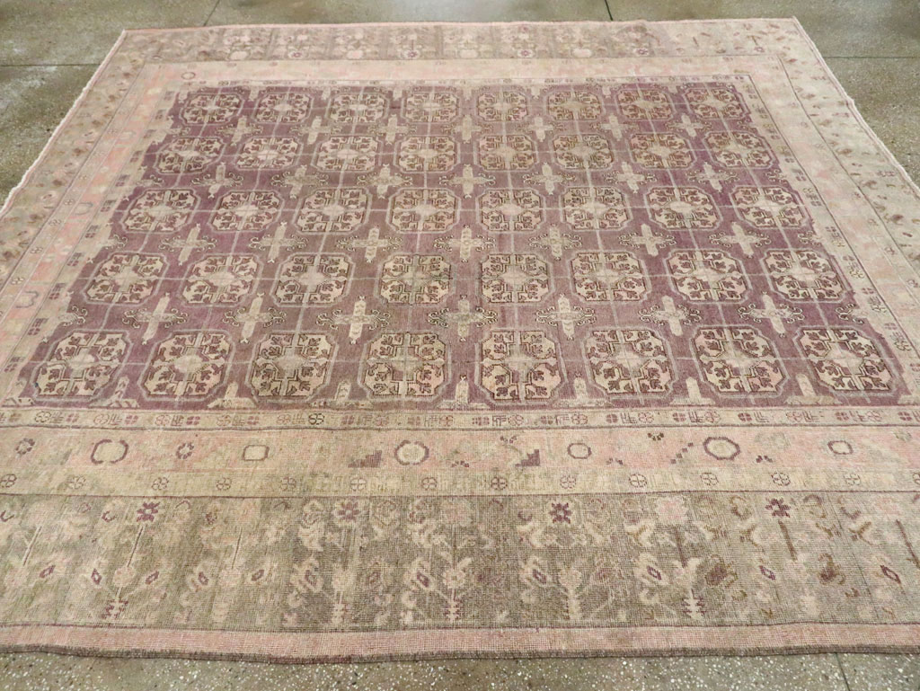 Antique Khotan Square Carpet, No.29521 - Staging