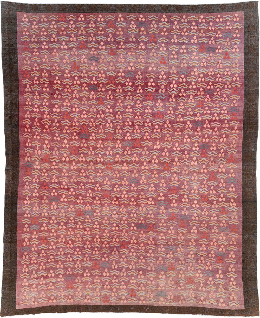 Vintage Turkish Cintamani Design Room Size Carpet, No.29529 - Staging