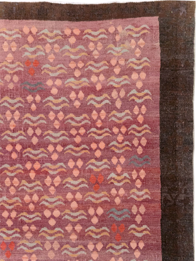 Vintage Turkish Cintamani Design Room Size Carpet, No.29529 - Staging