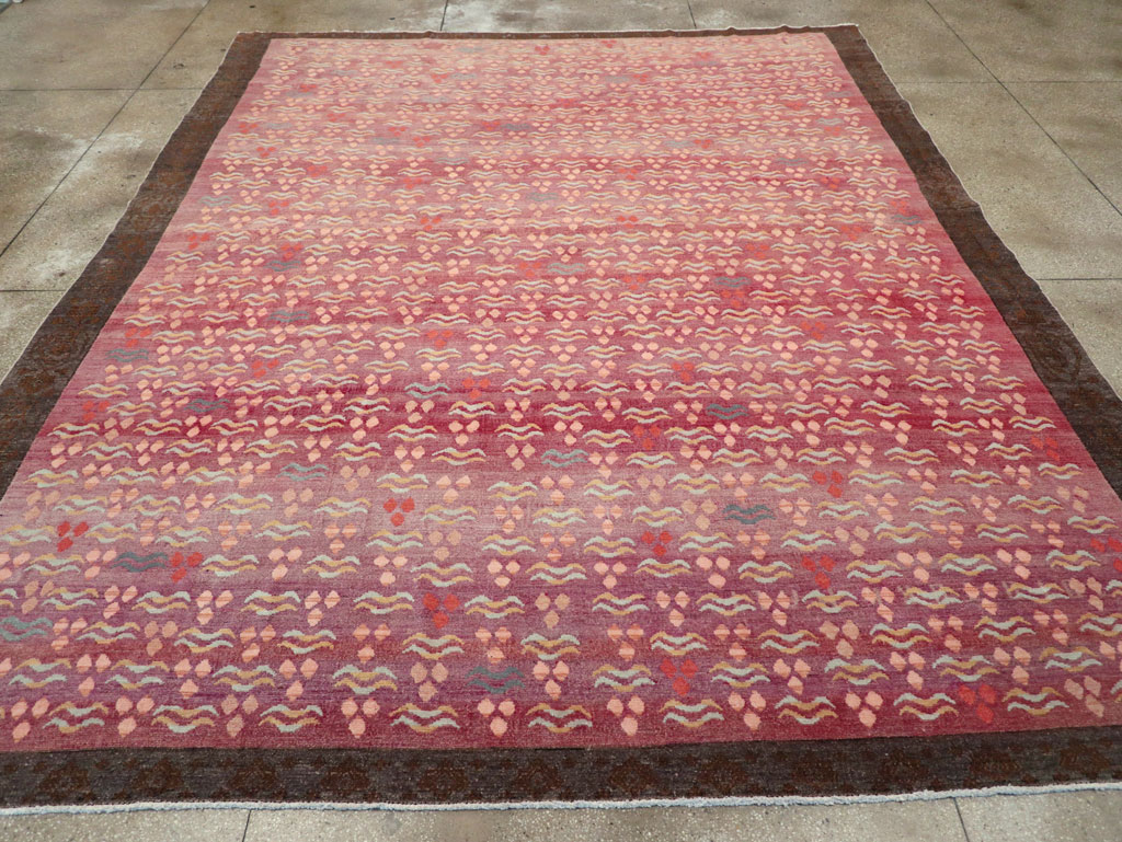 Vintage Turkish Cintamani Design Room Size Carpet, No.29529 - Staging