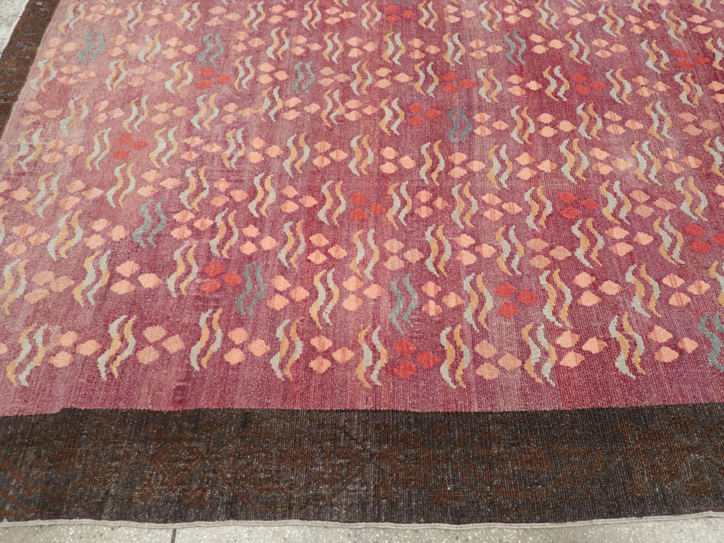 Vintage Turkish Cintamani Design Room Size Carpet, No.29529 - Staging