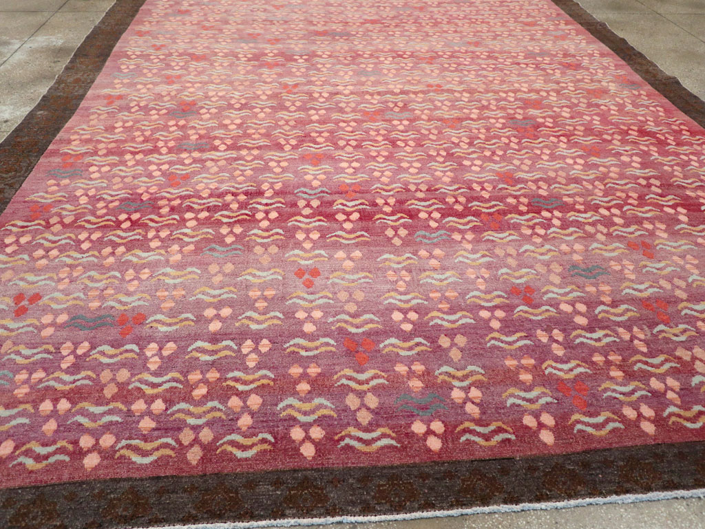 Vintage Turkish Cintamani Design Room Size Carpet, No.29529 - Staging