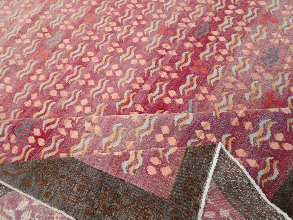 Vintage Turkish Cintamani Design Room Size Carpet, No.29529 - Staging