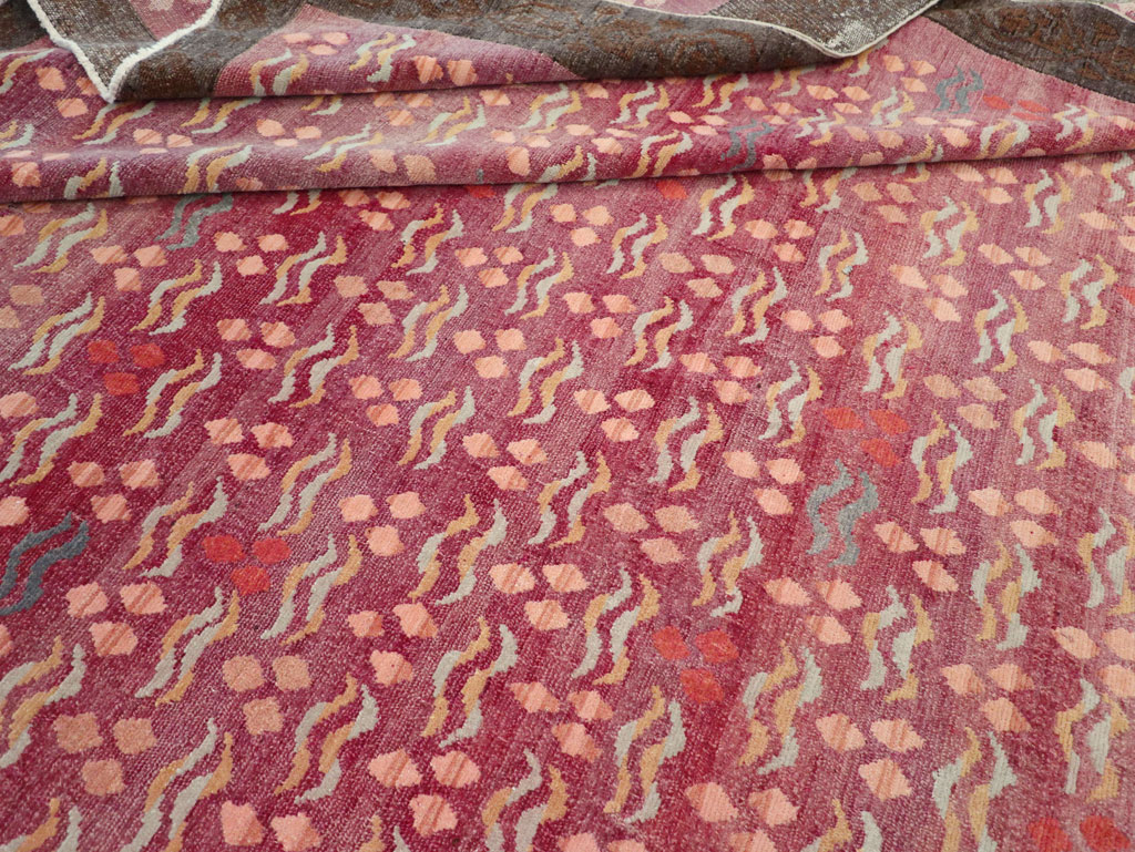 Vintage Turkish Cintamani Design Room Size Carpet, No.29529 - Staging