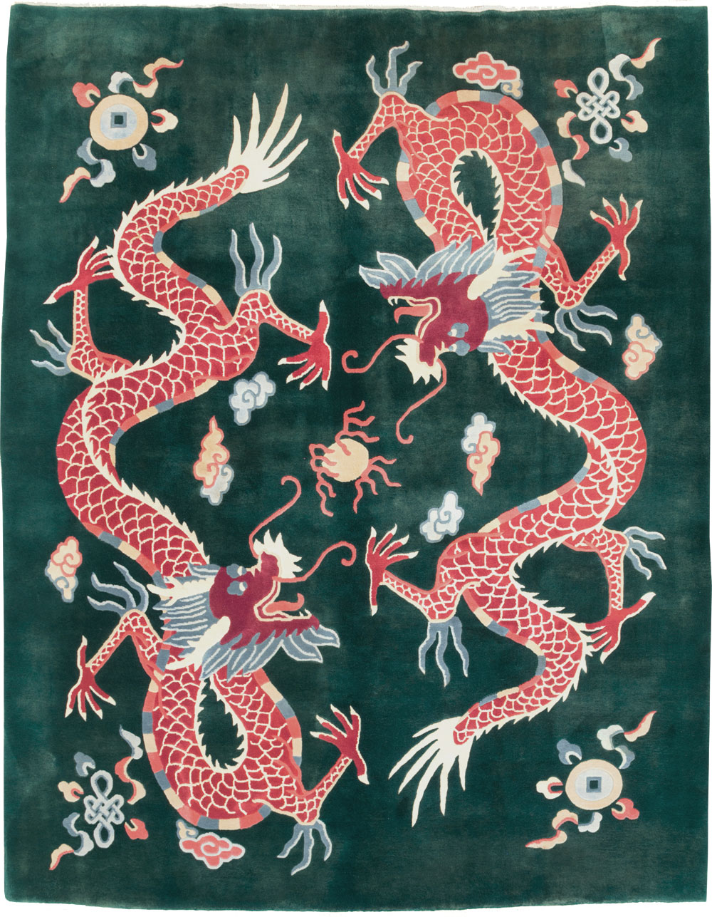 Vintage Chinese Deco Carpet, No.29530 - Staging