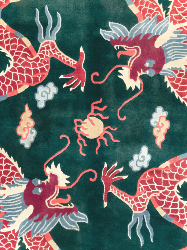 Vintage Chinese Deco Carpet, No.29530 - Staging