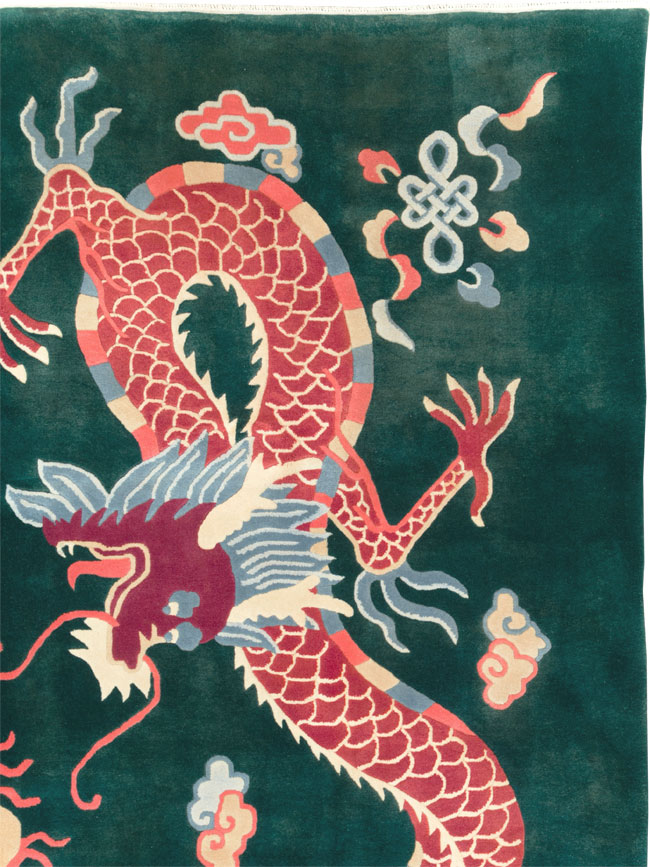 Vintage Chinese Deco Carpet, No.29530 - Staging