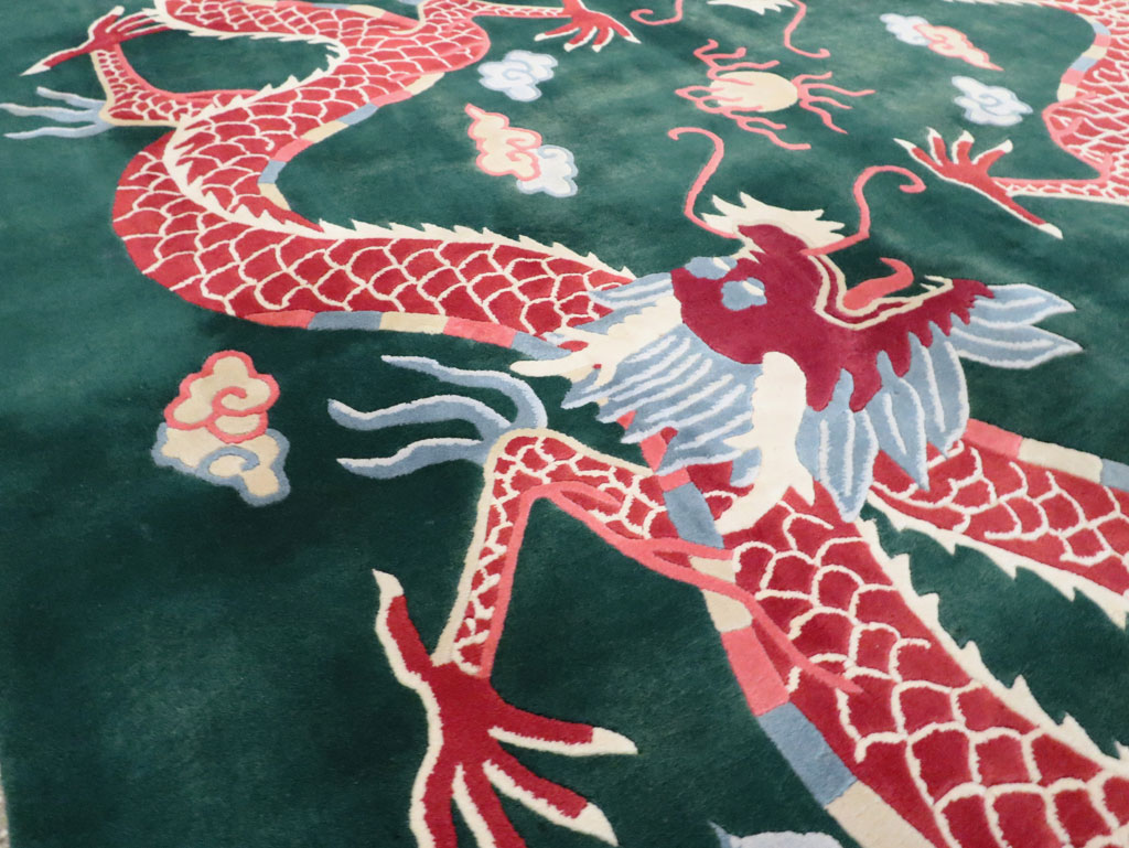 Vintage Chinese Deco Carpet, No.29530 - Staging